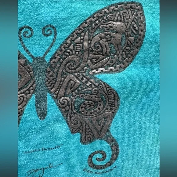 Vtg 2002 Dagoli Blissful Butterfly Tie Dye Sweatshirt L Boho Fairycore - Picture 10 of 12